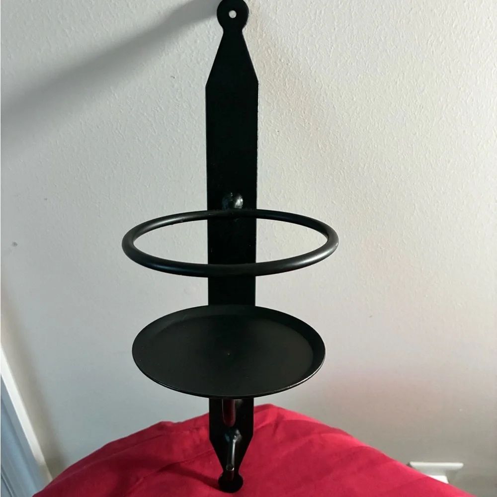 STUNNING AMISH HANDMADE WROUGHT IRON WALL SCONCE 15 3/4